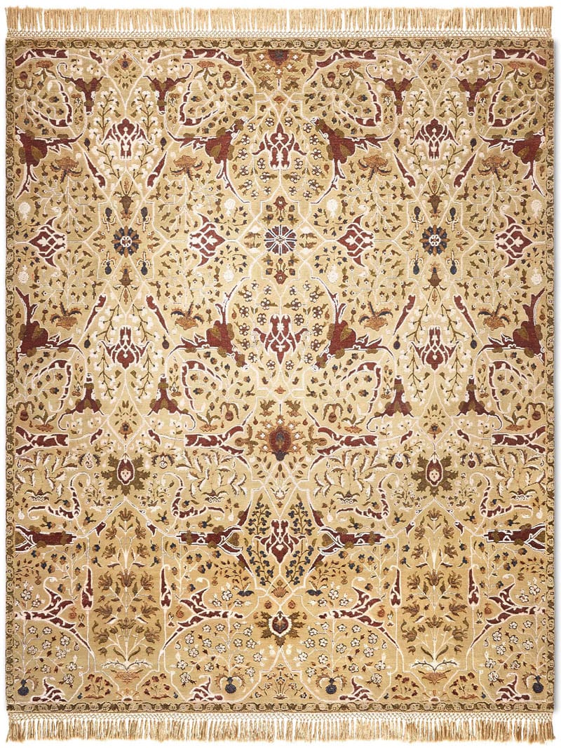 Teheran Yellow Hand-Woven Rug