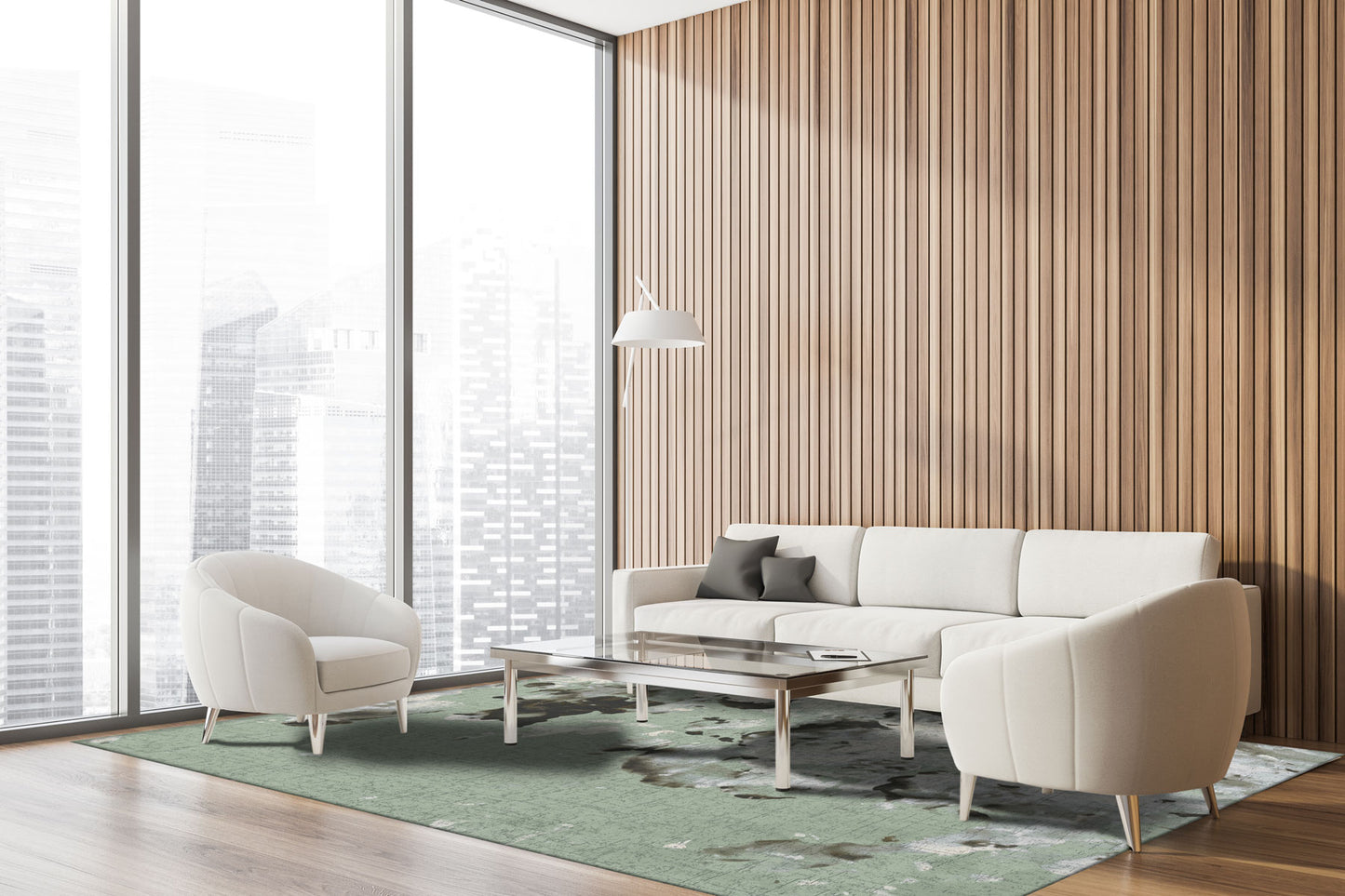 Late Shower Pistacchio Flatwoven Rug