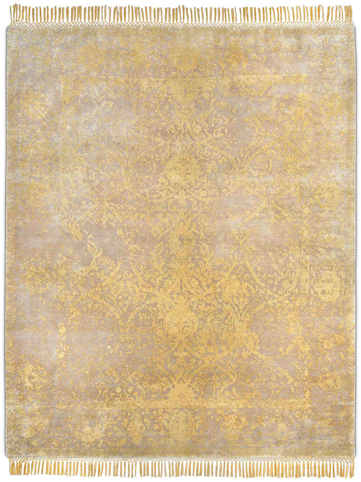 White Gold Hand Woven Rug
