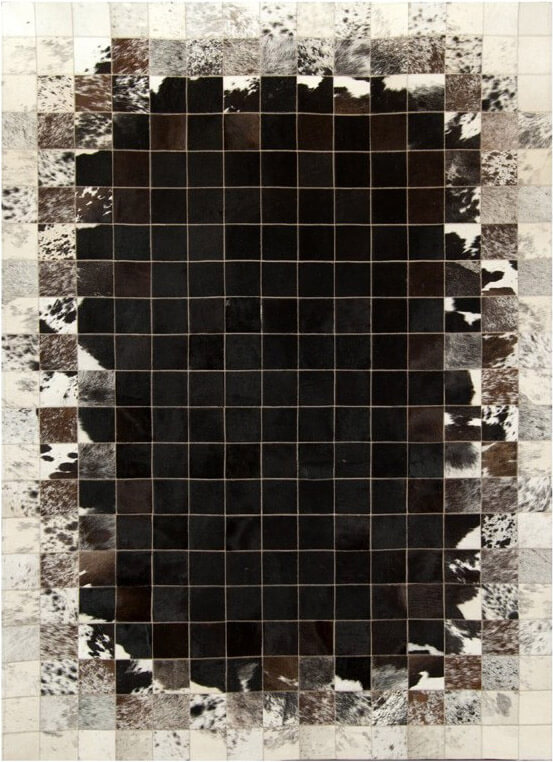 Mosaic Cowhide Rug ☞ Size: 160 x 230 cm