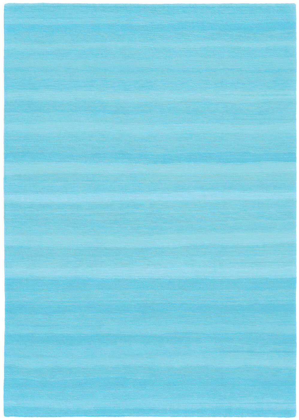 Striped Aqua Hand-Knotted Rug