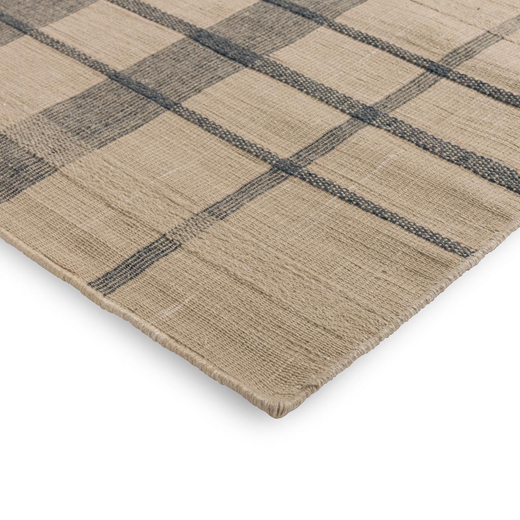 Denim Check Outdoor Rug