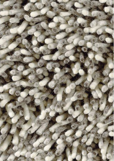 Black And White Shag Gravel Rug