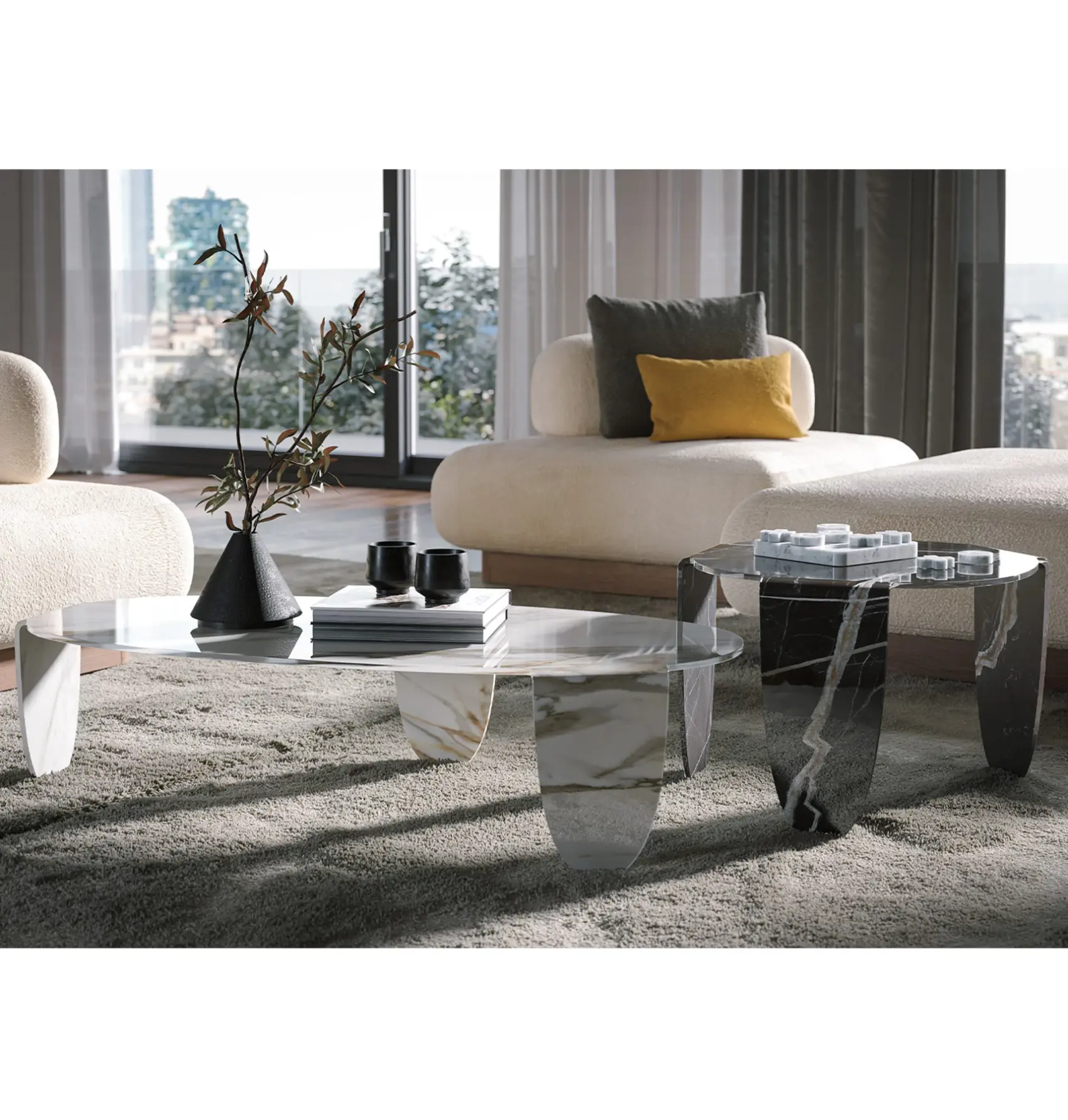 Arturo Artistic Glass Coffee Table