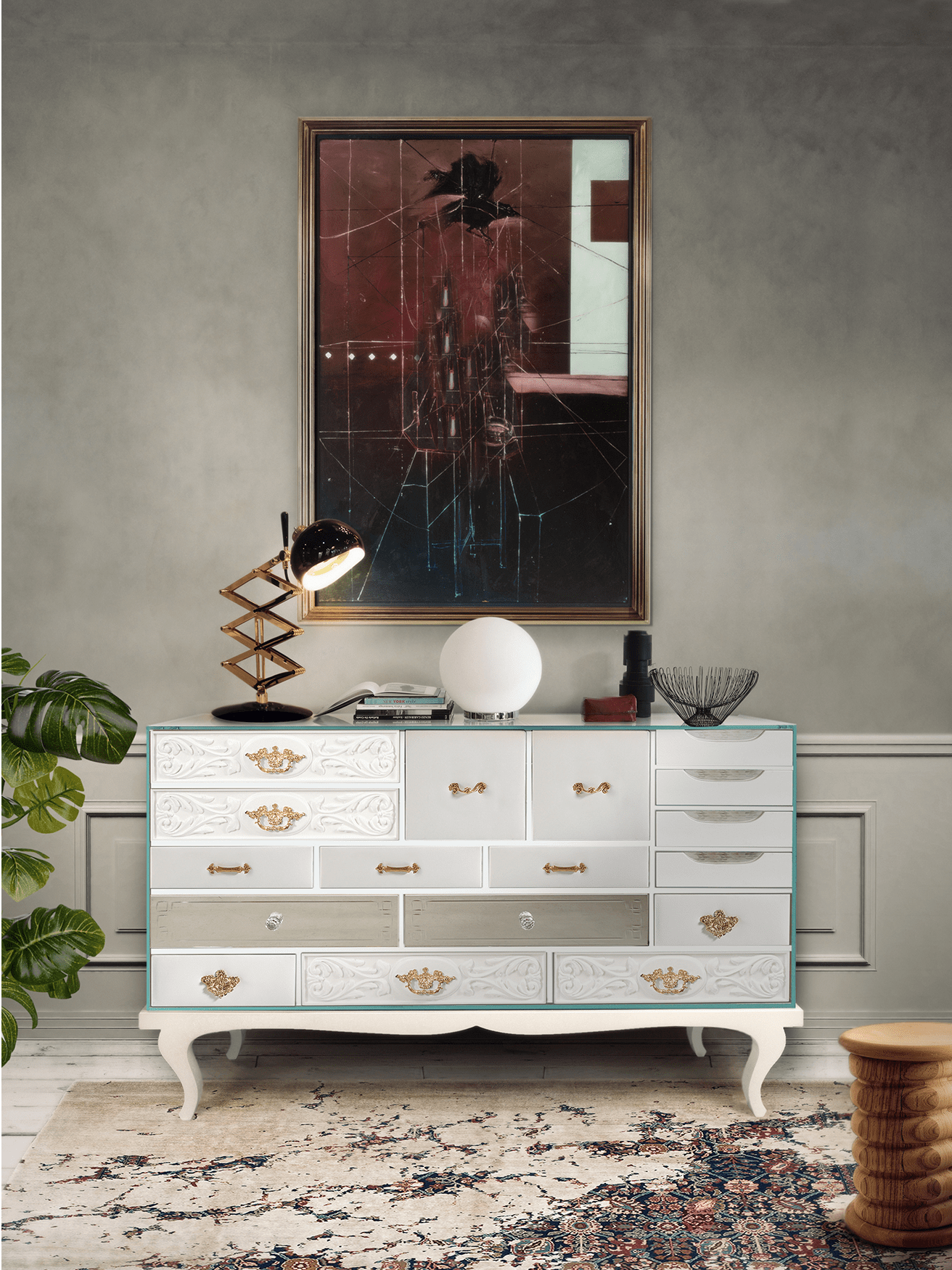 Urban White Luxe Sideboard