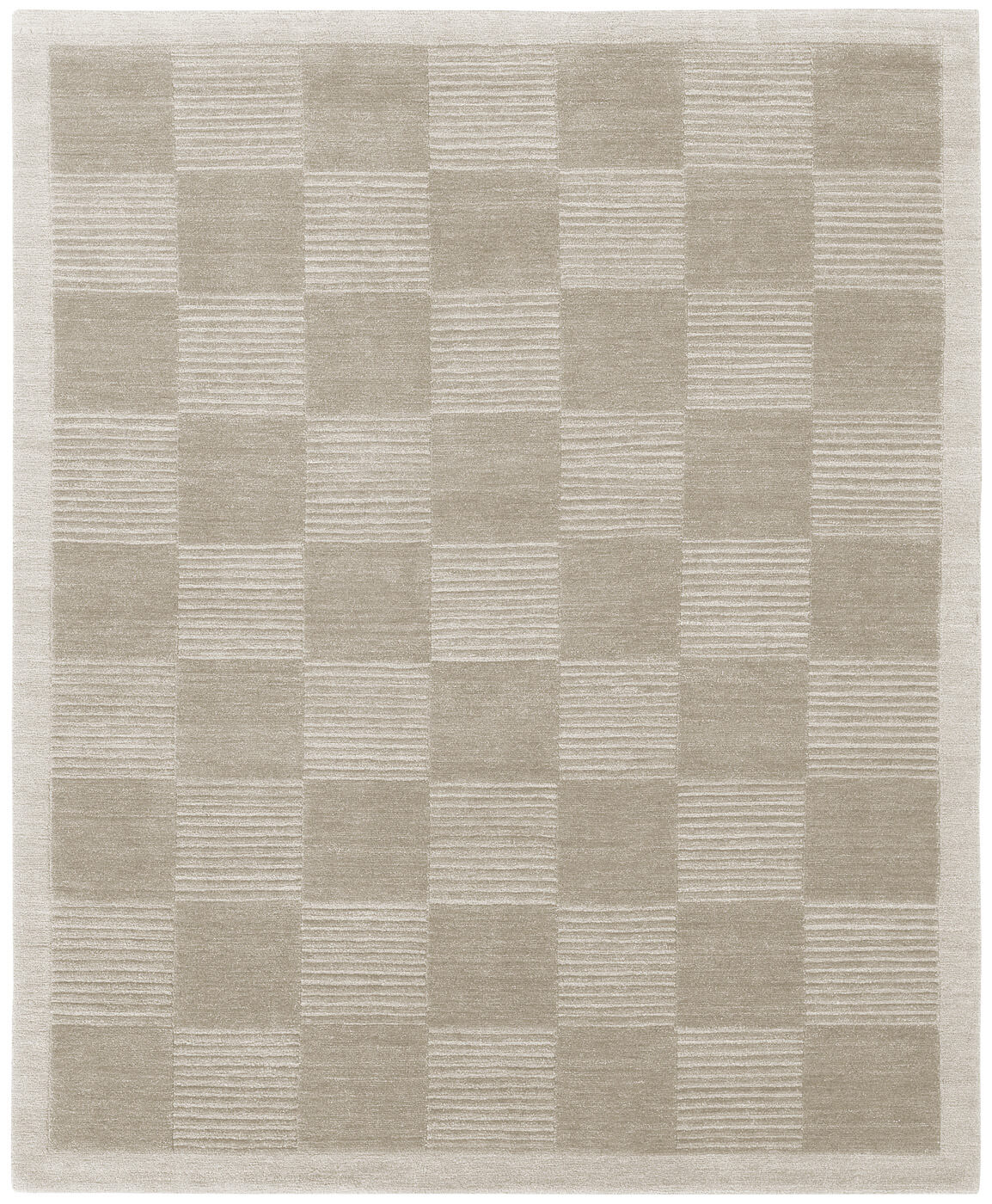 Hand-Knotted Deep Embossed Grey Rug