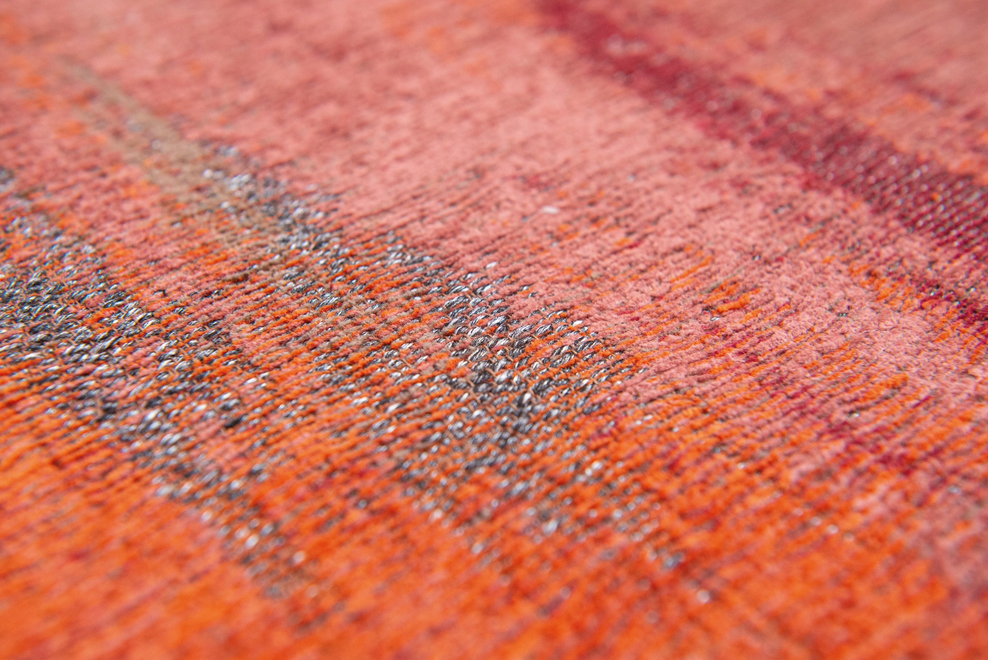 Abstract Red Belgian Rug