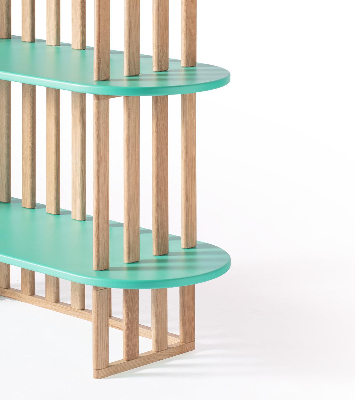 Green Four-Tier Bookcase