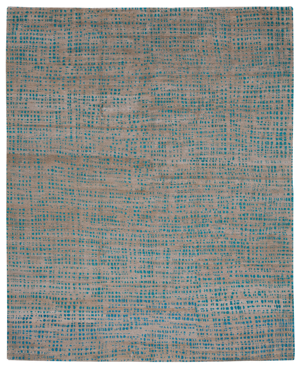 Hand-Knotted Netzwerk Blue Rug