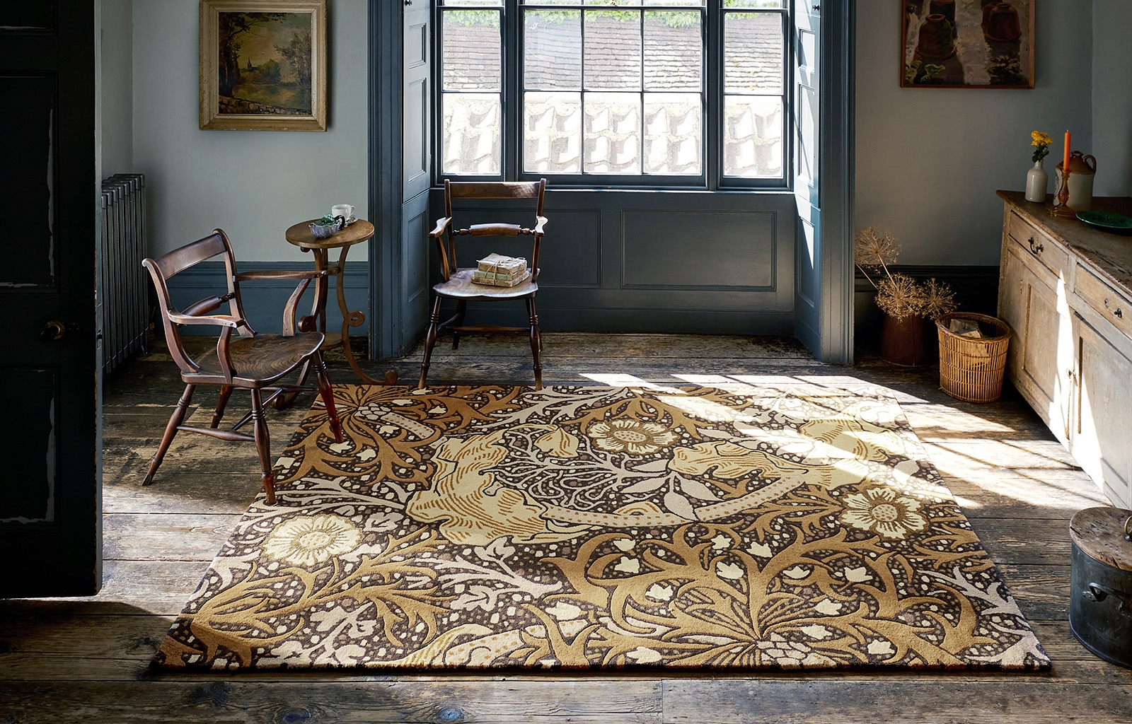 Seaweed Designer Yellow Handtufted Rug