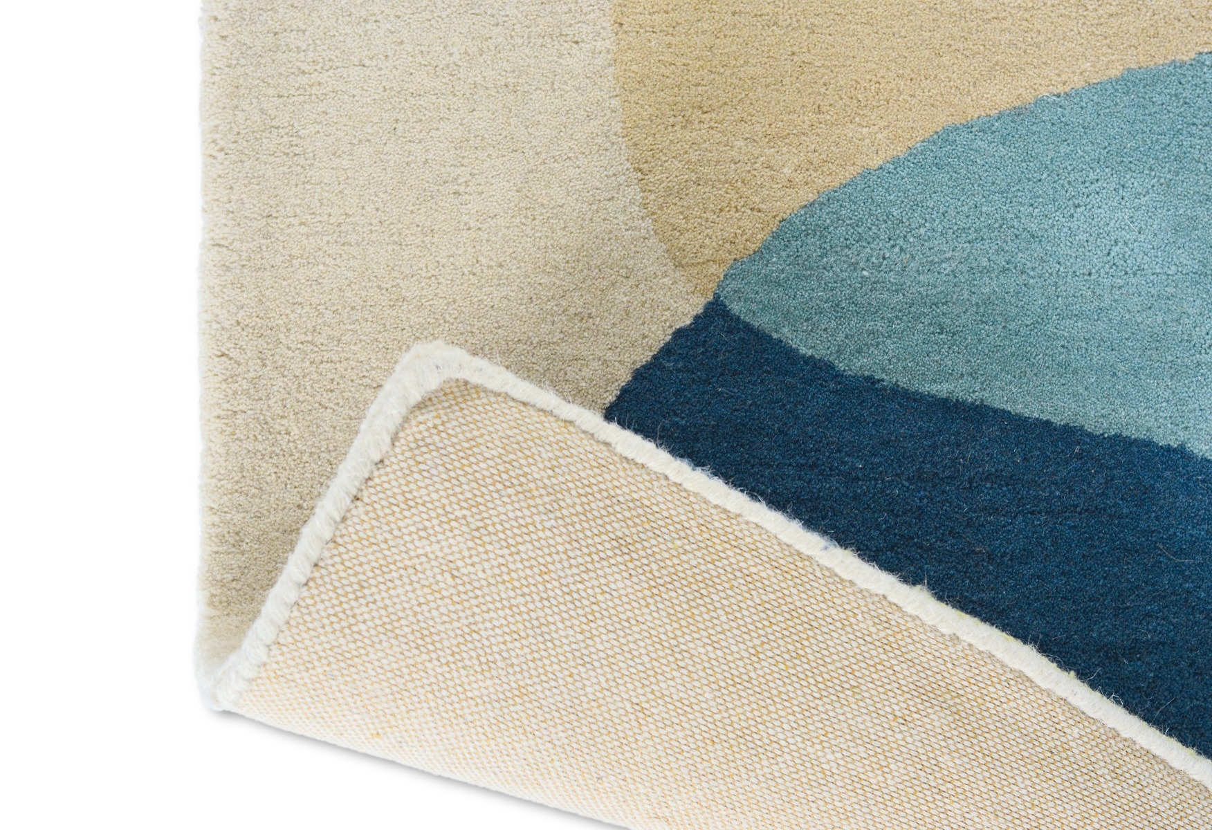 Abstract Multicolour Wool Rug