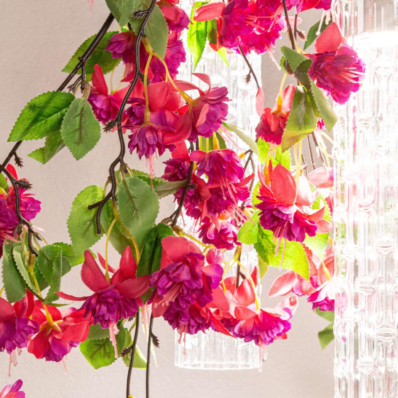 Pink Cascade Small Chandelier