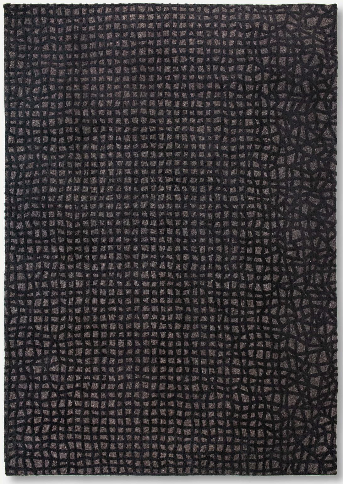 Black Checkered Flatwoven Rug