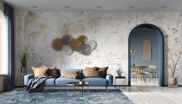 Deco Abstract Blue Rug