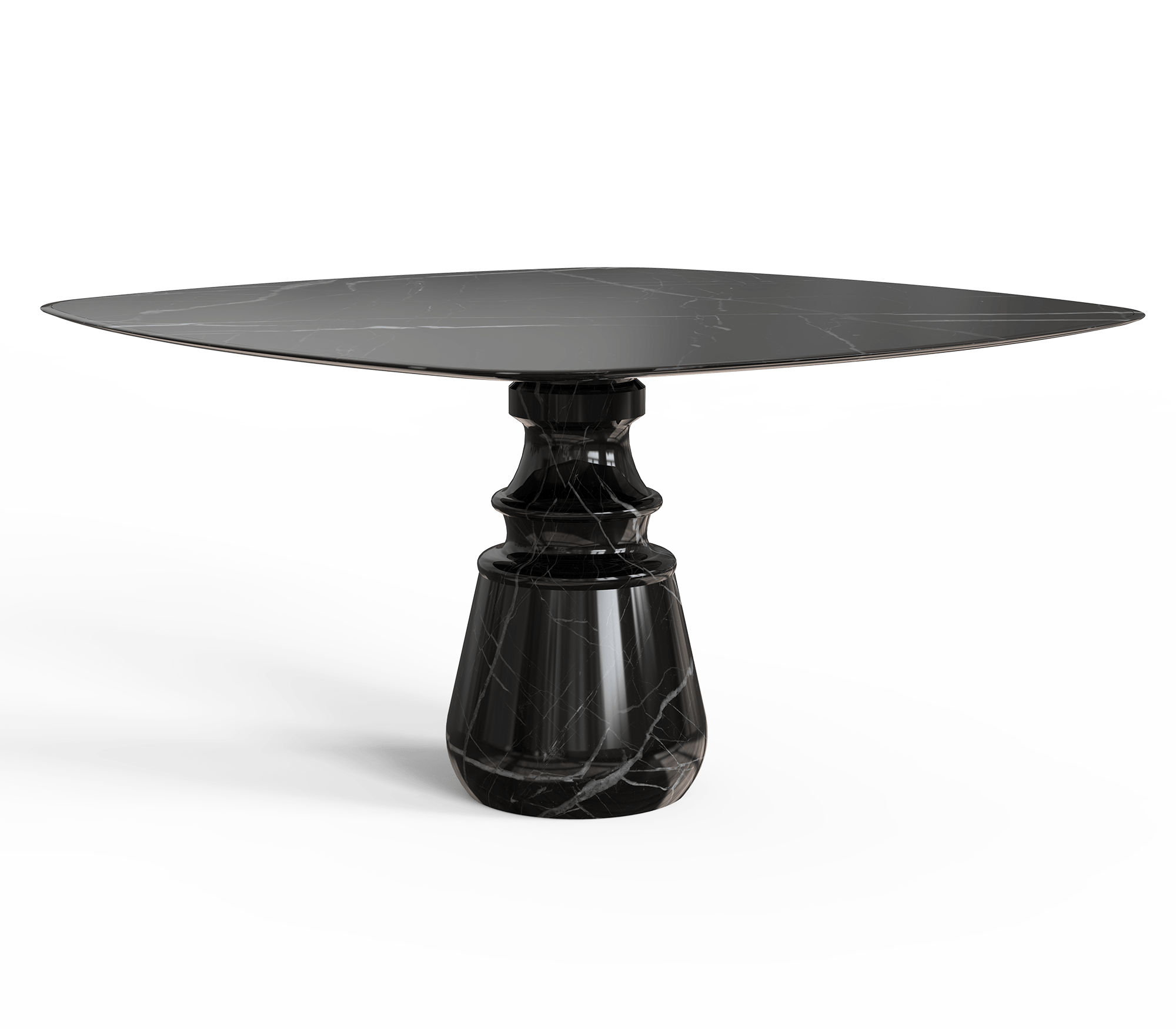 Obsidian Square Nero Marquina Dining Table