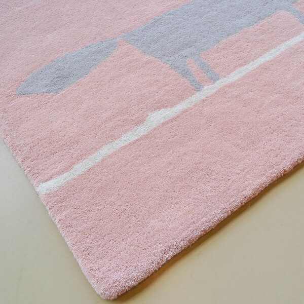 Mr. Fox Pink Handwoven Rug