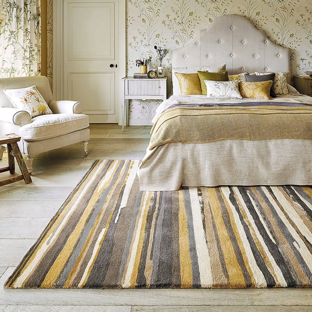 Wool / Viscose Striped Rug