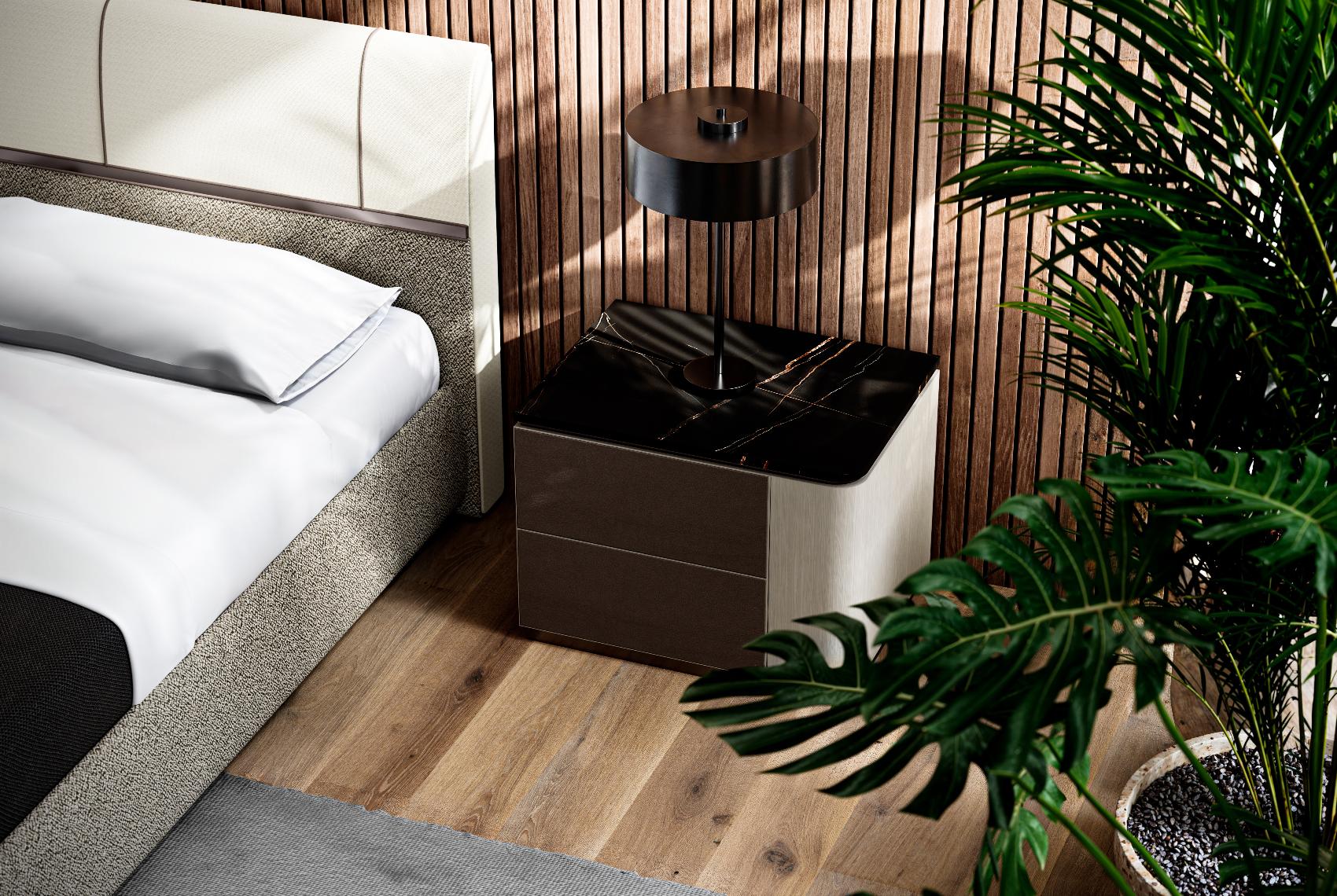 Theo Marble-Top Nightstand