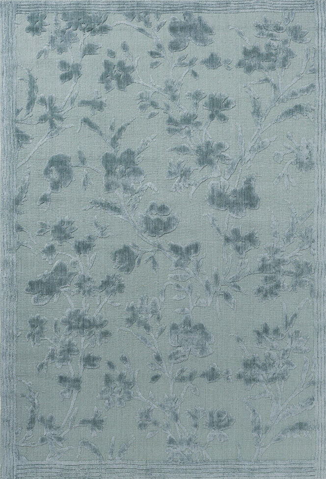 Rye Green Floral Rug