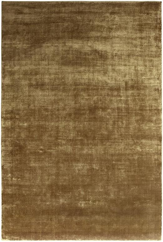 Plain Viscose Gold Hand-Woven Rug