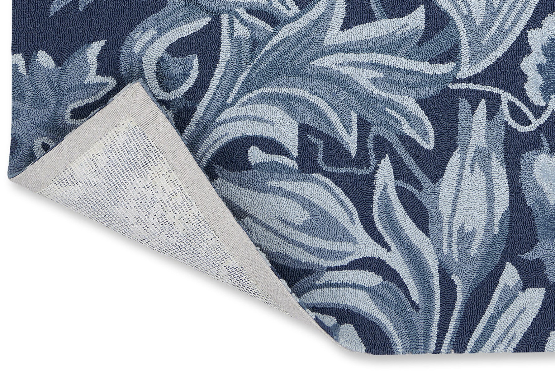 Floral Blue Outdoor Handtufted Rug