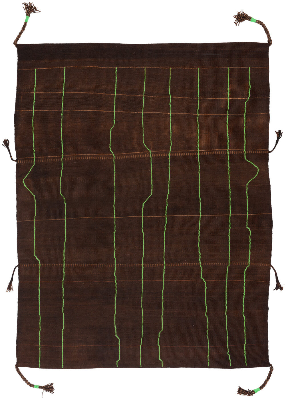Tribal Hand-Woven Brown Rug