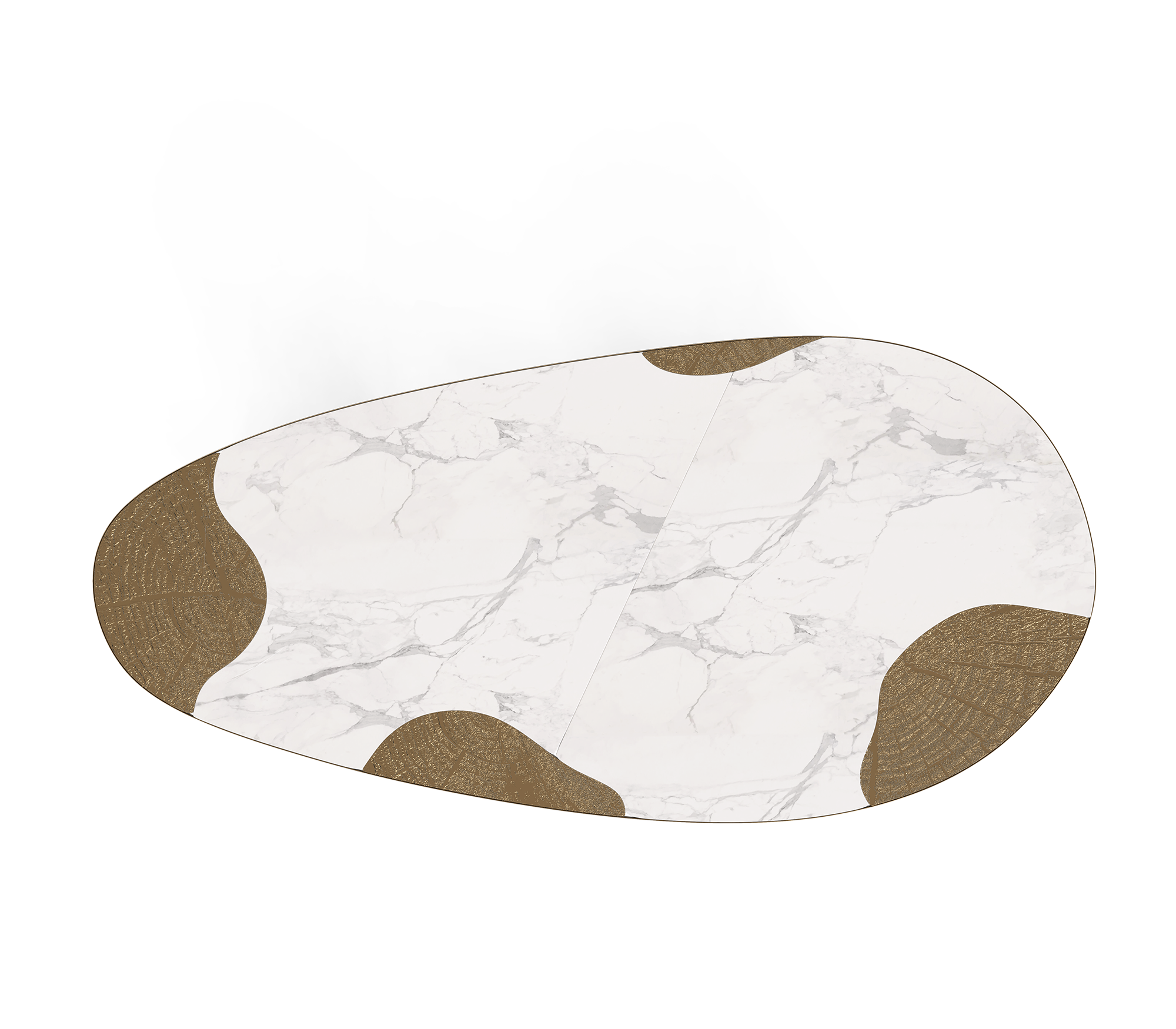 Athena Carrara Marble & Patina Dining Table