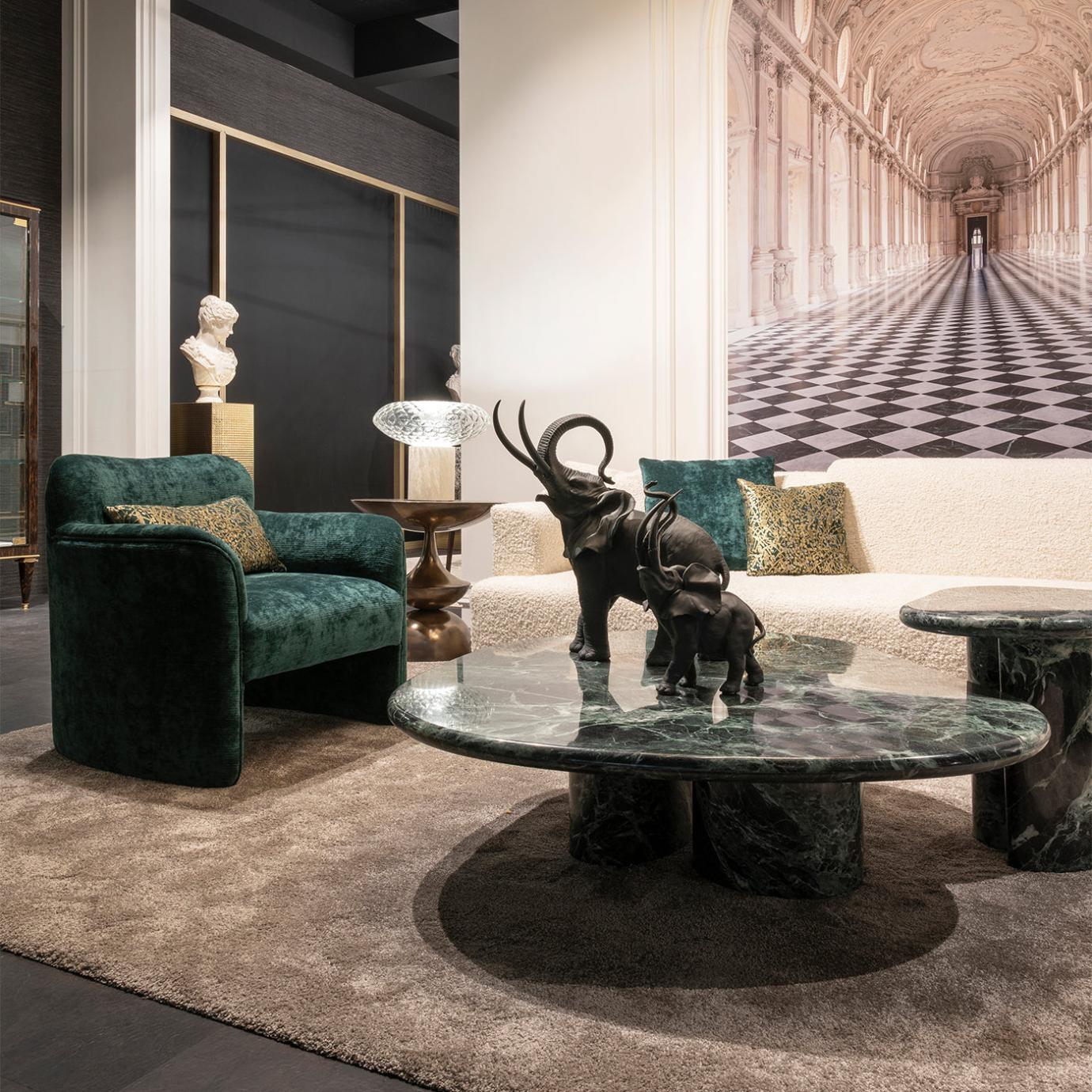 Cloud Green Marble Coffee Table