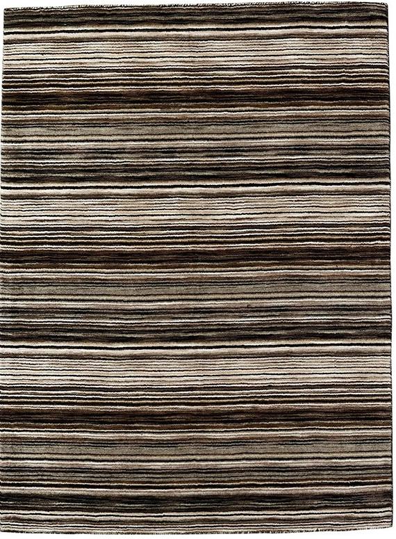 Hand Woven Beige Striped Rug