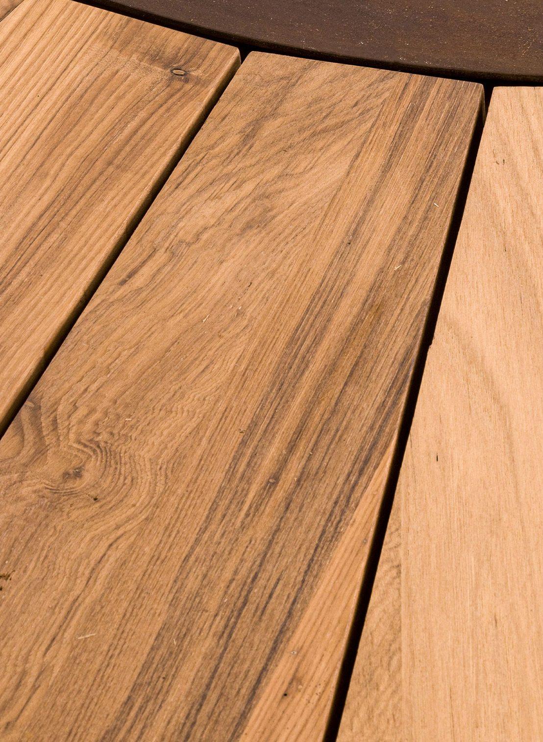 Zero Wood Luxury Outdoor Fire Pit | Finishing: Old Wood | Dimensions: Ø 300 cm