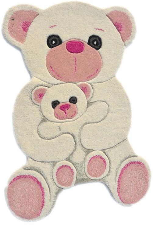 Animals Polar Bear Ivory / Pink Hand-Tufted Rug