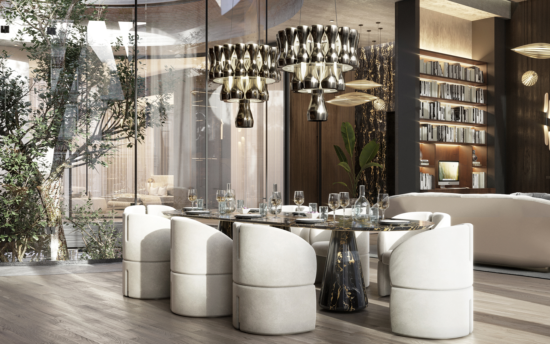 Crown Chandelier Suspension Lamp - 4