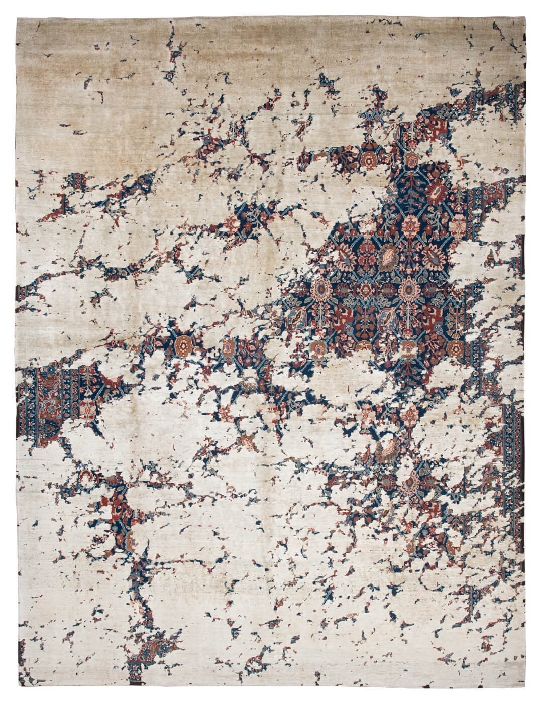 Tabriz Hand-knotted Multi Rug