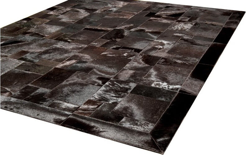 Puzzle Cowhide Brown Rug