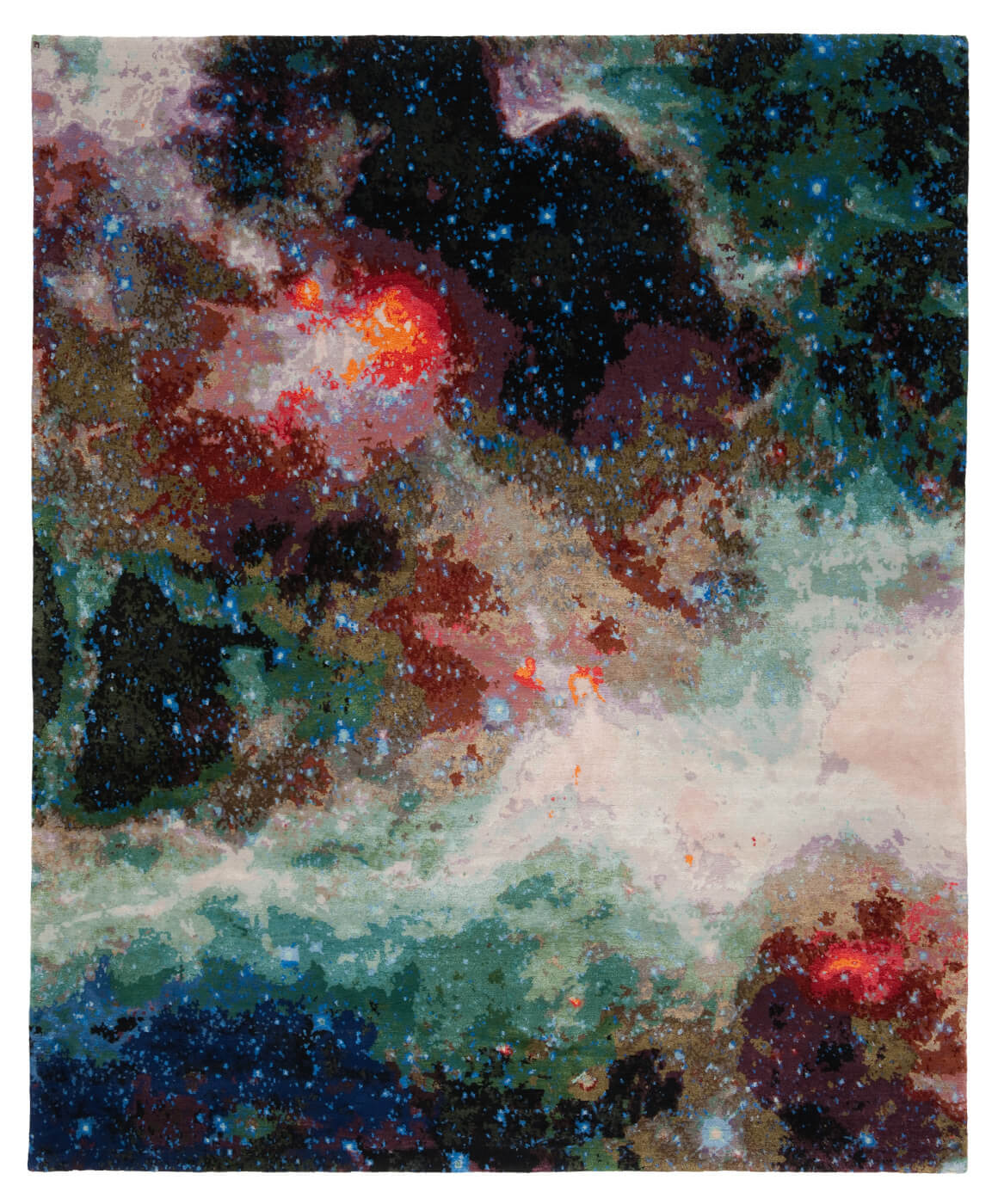 Hand-Knotted Space Rug
