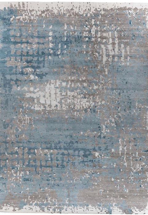 Handmade Luxury Bamboo Silk Abstract Indian Rug