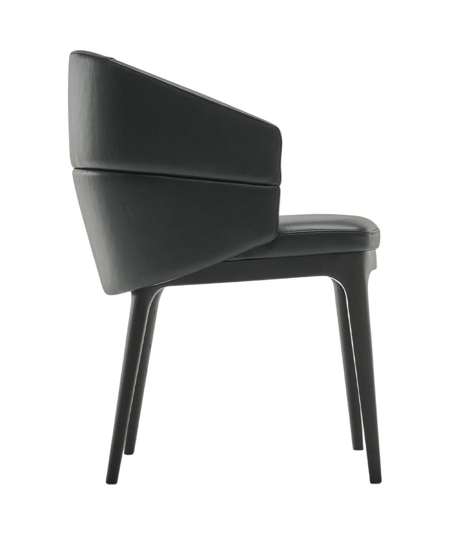 Alma Black Leather Dining Chair