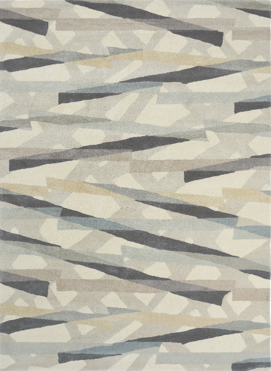 Abstract Multicolour Wool Rug