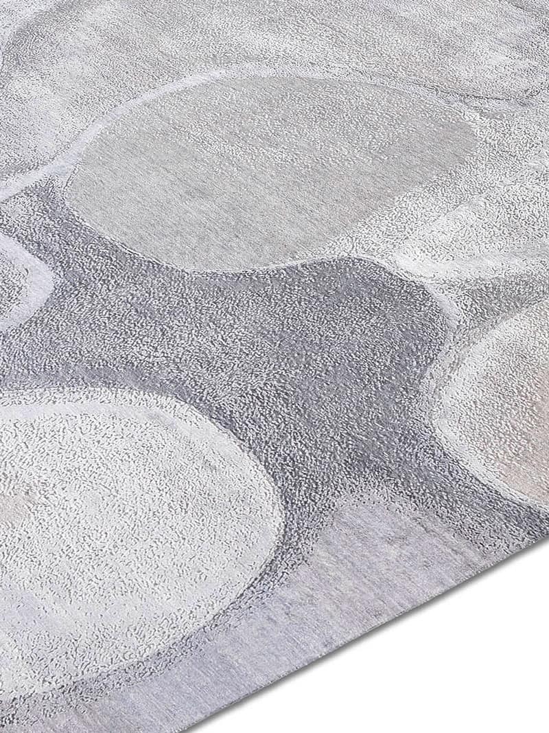 Silver Hand-Woven Rug ☞ Size: 170 x 240 cm