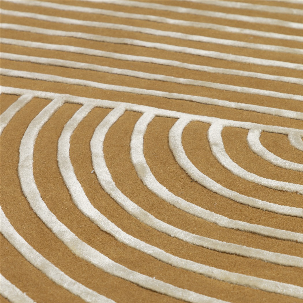 Stripes Gold Modern Rug
