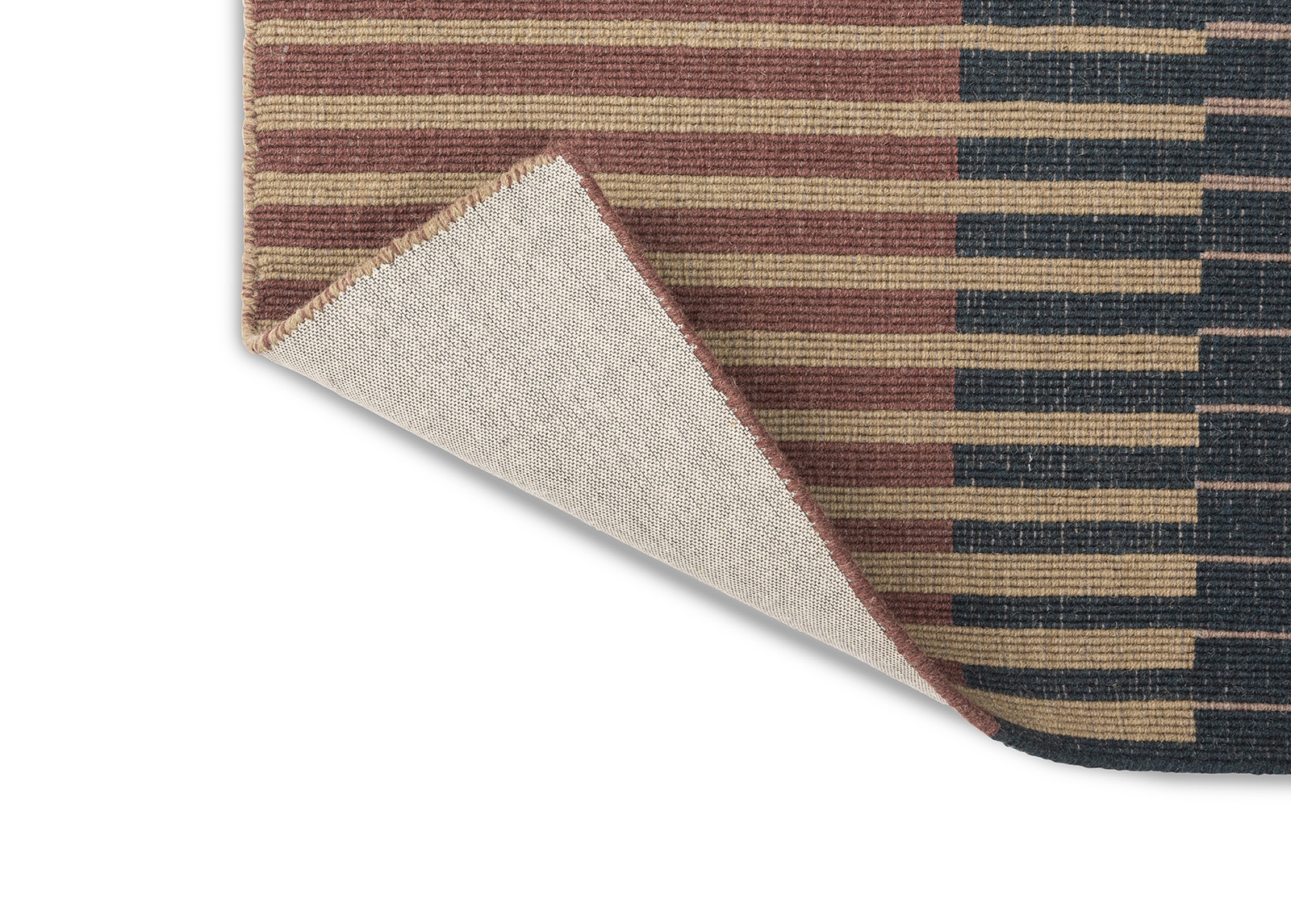 Center Striped Wool Rug ☞ Size: 140 x 200 cm