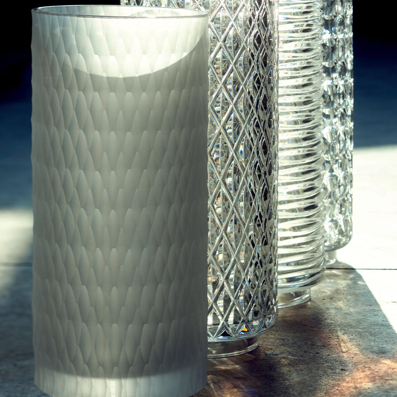 Hexagon Matte Italian Crystal Vase