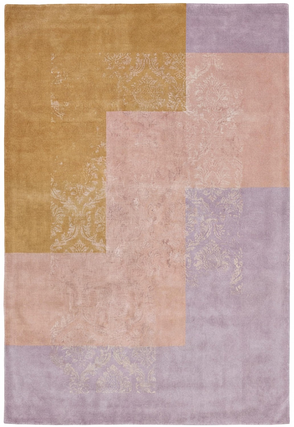 Dusty Mosaic Blush Handcrafted Rug