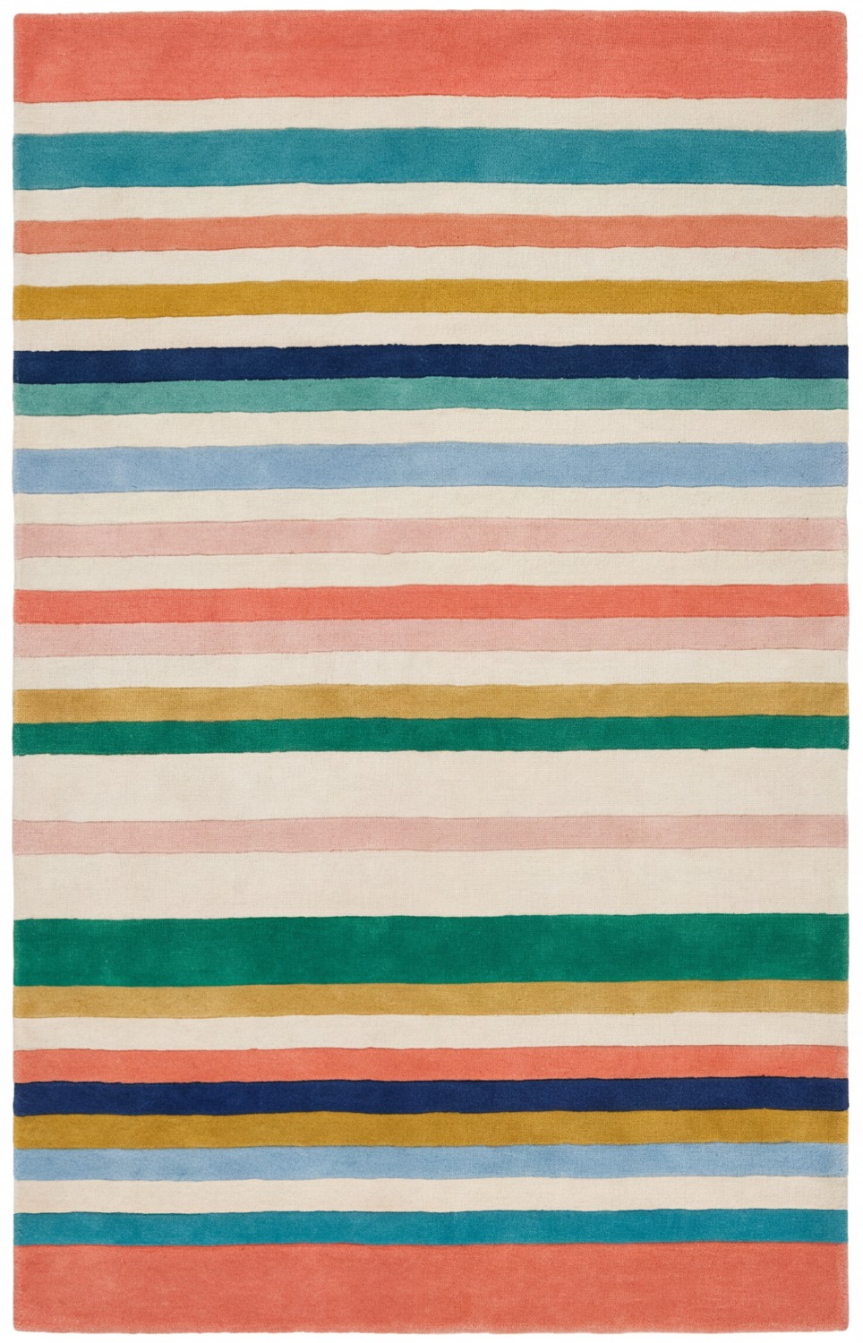Striped Spectrum Blue Artisan Rug