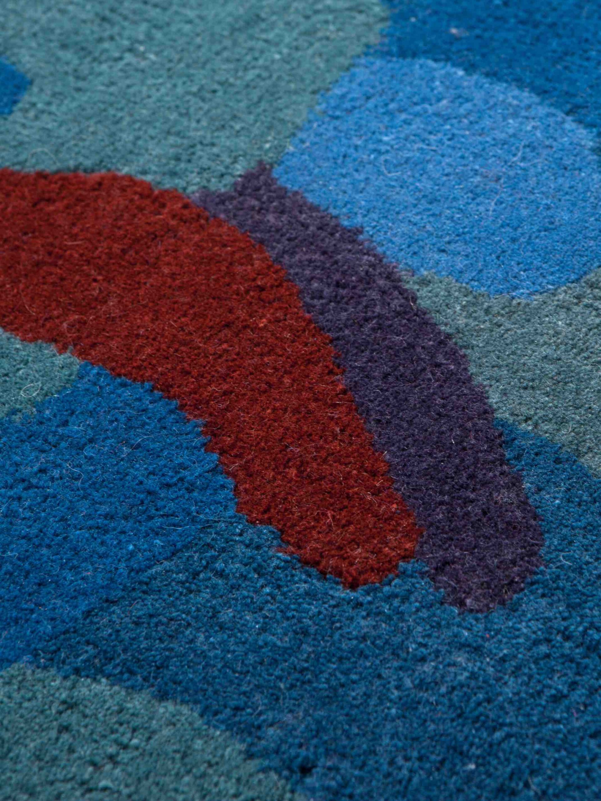 Camouflage Macro Blue Rug