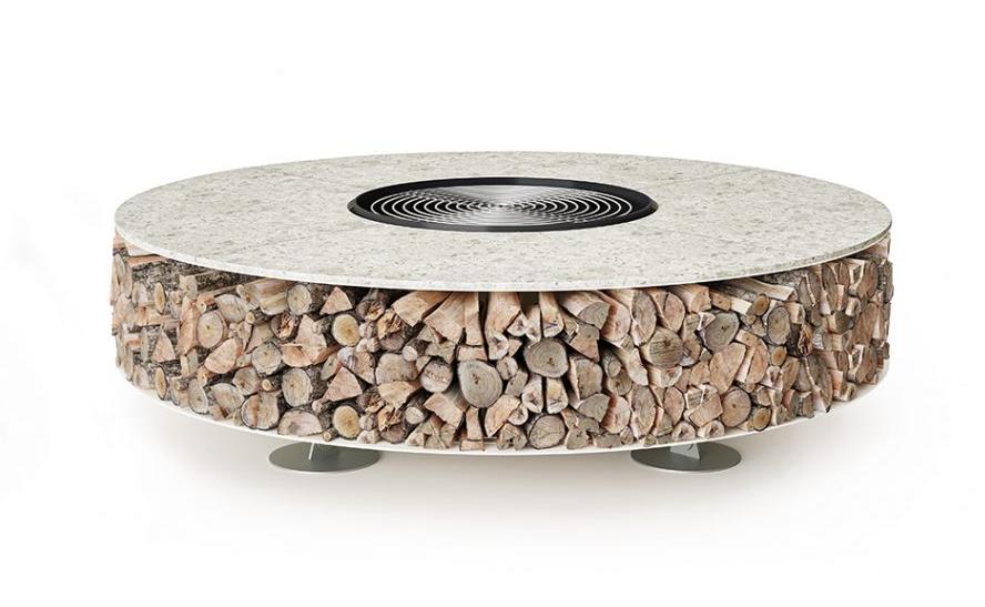 Zero Keramik White Luxury Outdoor Fire Pit