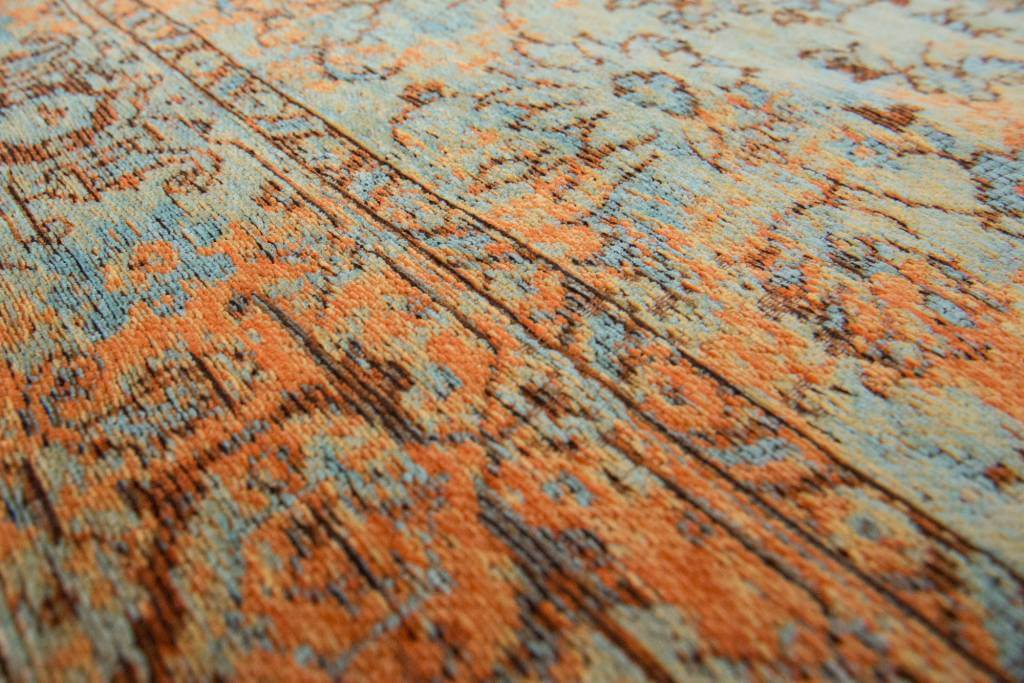 Blue Orange Bright Persian Premium Rug ☞ Size: 9' 2" x 12' (280 x 360 cm)