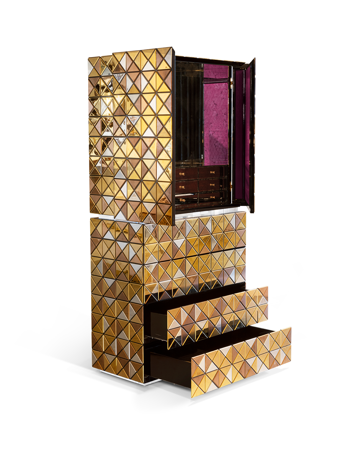 Mosaic II Gold Cabinet