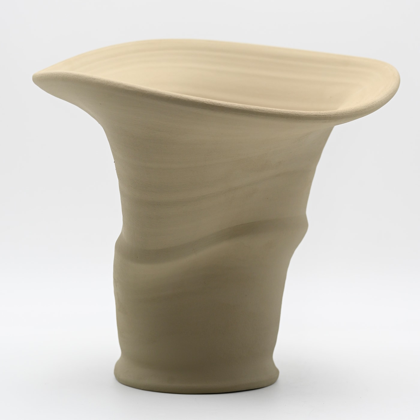 Beige Hand Sculptured Vase
