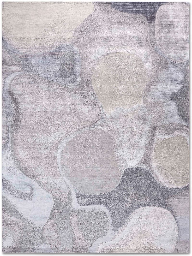 Silver Hand-Woven Rug
